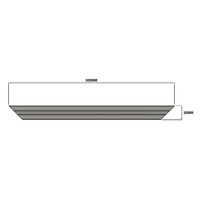 40-33030-3 MODULAR SOLUTIONS PROFILE 30 SERIES 30MM X 30MM DIAGONAL BRACE CUT AT A 45 DEG ANGLE, 300MM